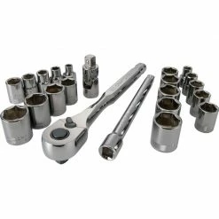Best deal ❤️ New ⌛ Craftsman 3/8 in. drive Metric and SAE 6 Point Socket and Ratchet Set 22 pc ❤️ 👏