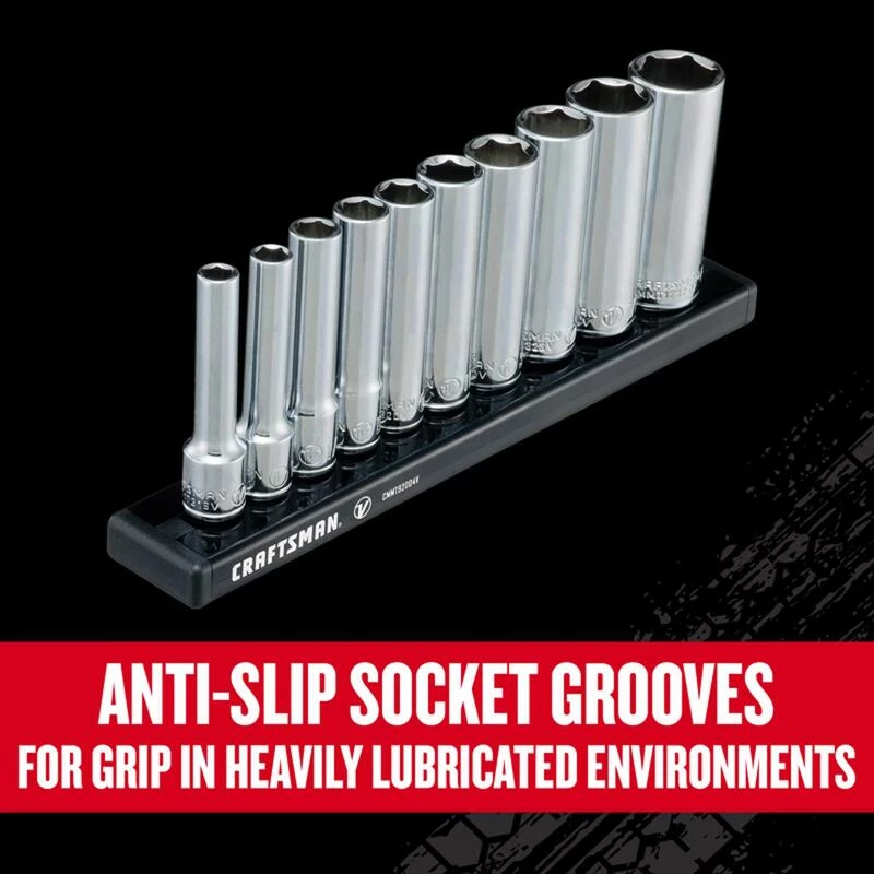 Flash Sale 👍 Brand new 😍 Craftsman V-Series 1/4 in. drive SAE 6 Point Deep Socket Set 10 pc ❤️ 💯 - Image 5