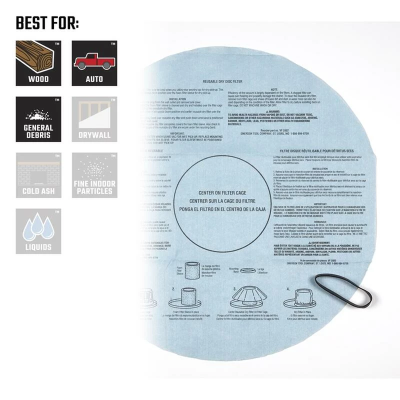 New ๐ Buy โ๏ธ Craftsman 1 in. L X 7 in. W Cloth Filter Bag 3 pc ๐ ๐ - Image 3