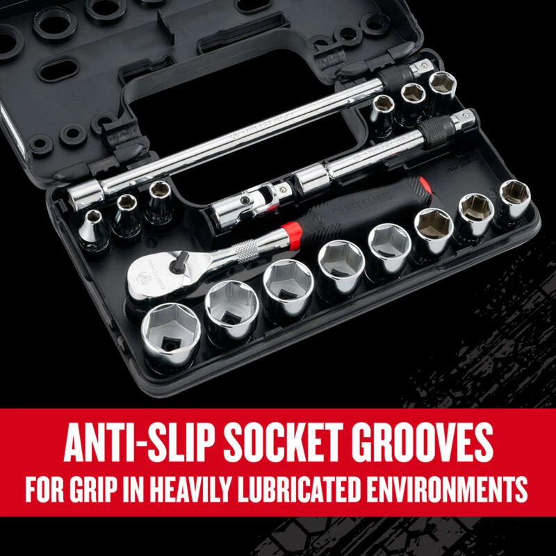 Best Sale 😍 Best Pirce 🔥 Craftsman V-Series 3/8 in. drive SAE 6 Point Socket and Tool Set 18 pc 🤩 🛒 - Image 4