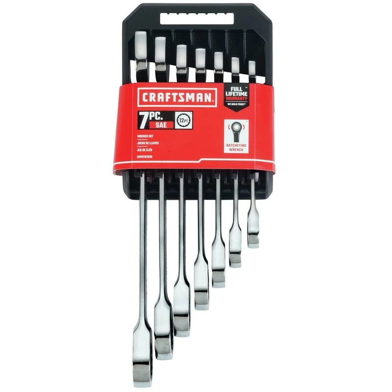 Discount ๐ Flash Sale โค๏ธ Craftsman 12 Point SAE Ratcheting Combination ๐ง Wrench Set 7 pc ๐ ๐ - Image 4