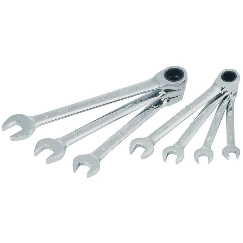 Discount ๐ Flash Sale โค๏ธ Craftsman 12 Point SAE Ratcheting Combination ๐ง Wrench Set 7 pc ๐ ๐ - Image 3