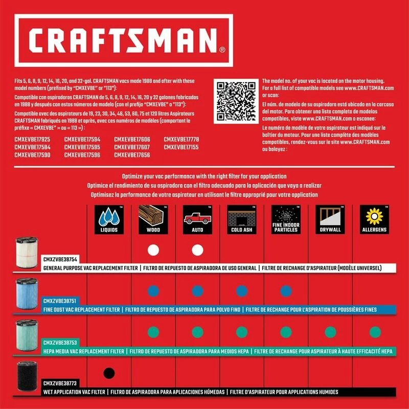 Top 10 ✨ Top 10 🤩 Craftsman 6.88 in. L X 6.88 in. W Wet/Dry Vac Filter 1 pc ✨ ✨ - Image 7