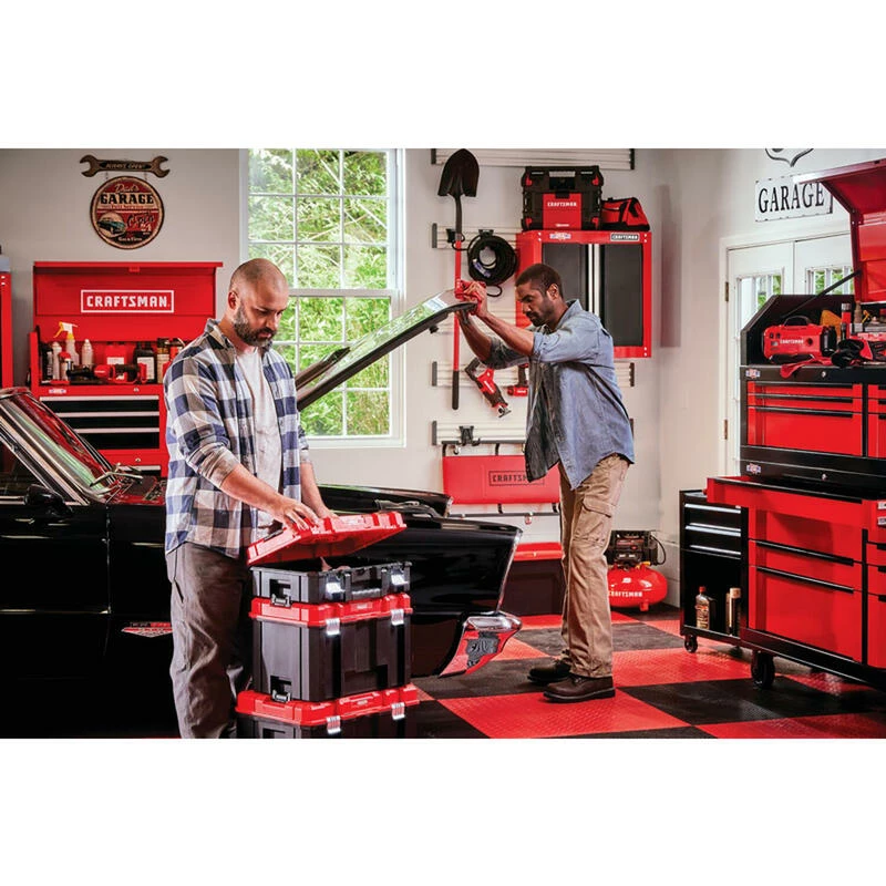 Brand new 🥰 Wholesale 🤩 Craftsman VERSASTACK 17 in. Suitcase Tool Box Black/Red 👍 🌟 - Image 2