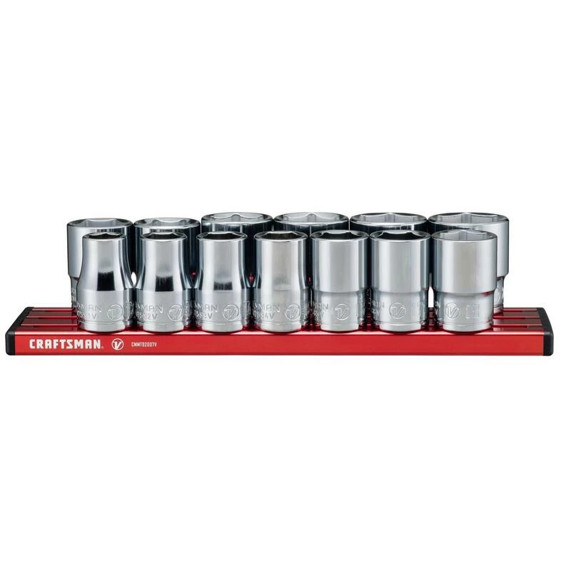 Deals ๐ Discount โ๏ธ Craftsman V-Series 1/2 in. drive Metric 6 Point Socket Set 13 pc ๐ ๐