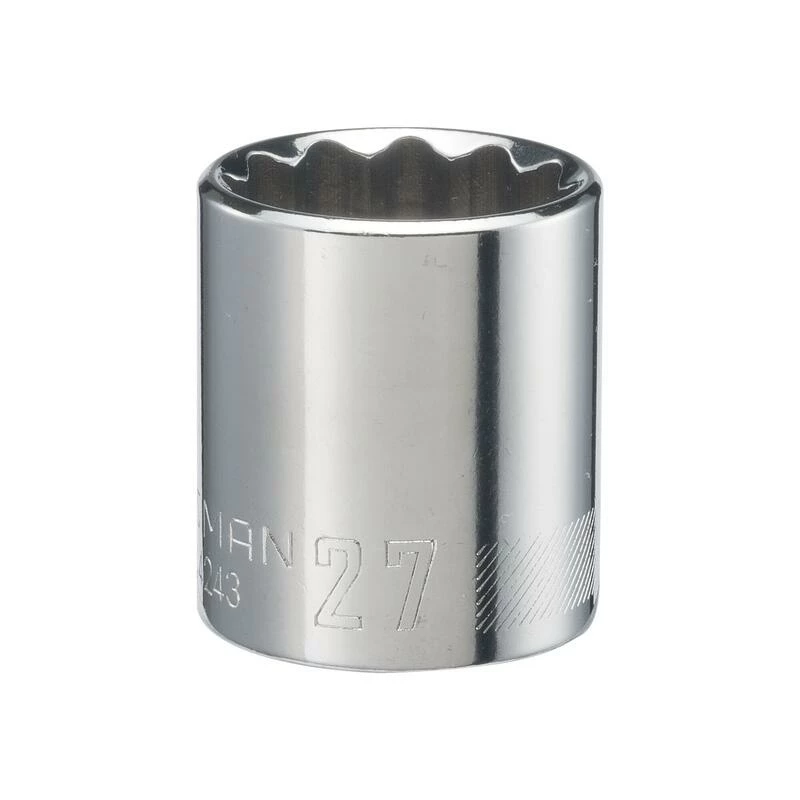 Buy ๐ Outlet ๐ Craftsman 27 mm X 1/2 in. drive Metric 12 Point Standard Shallow Socket 1 pc ๐ โค๏ธ