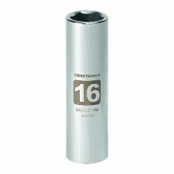 Cheap 🌟 Hot Sale 🧨 Craftsman 16 mm X 1/2 in. drive Metric 6 Point Deep Deep Socket 1 pc 🔥 ⭐