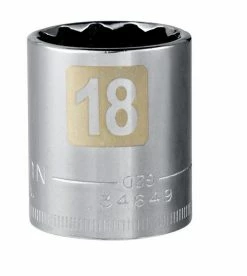 Best Sale ๐ฏ Cheap โ๏ธ Craftsman 18 mm X 3/8 in. drive Metric 12 Point Standard Socket 1 pc โจ ๐คฉ