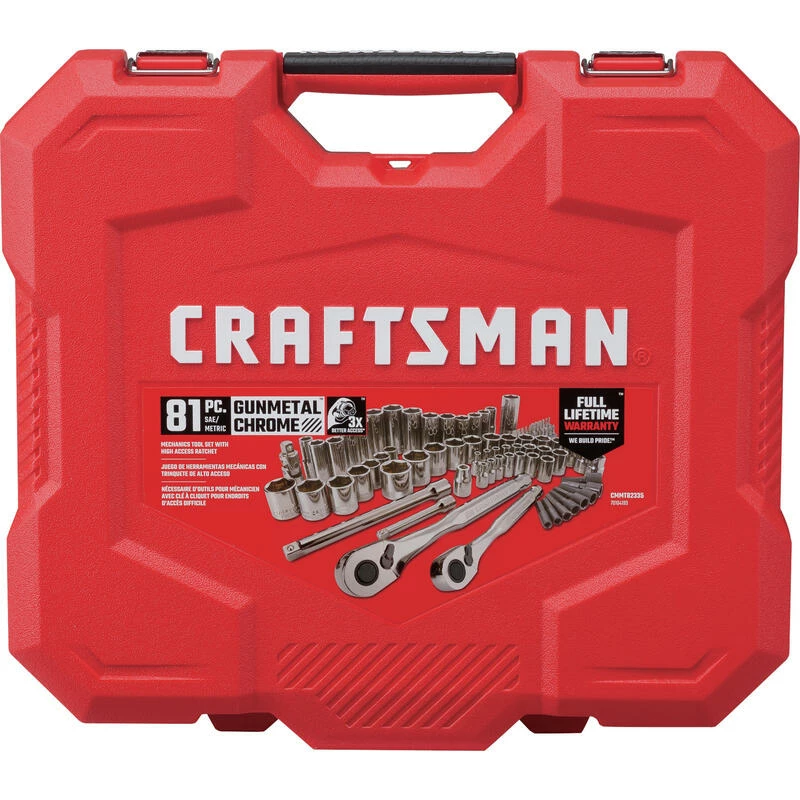 Deals 😍 Flash Sale ❤️ Craftsman 3/8 in. X 1/4 and 3/8 in. drive Metric and SAE 6 Point Mechanic's Tool Set 81 pc ❤️ 🛒 - Image 3