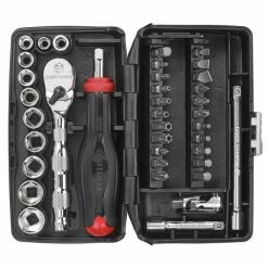 Budget 🥰 Coupon 🛒 Craftsman V-Series 1/4 in. drive SAE 6 Point Socket and Tool Set 38 pc ✔️ 💯