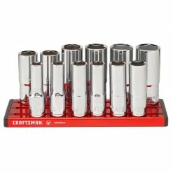 Cheapest 👍 Wholesale 🔔 Craftsman V-Series 3/8 in. drive Metric 6 Point Deep Socket Set 12 pc ⭐ 🔥
