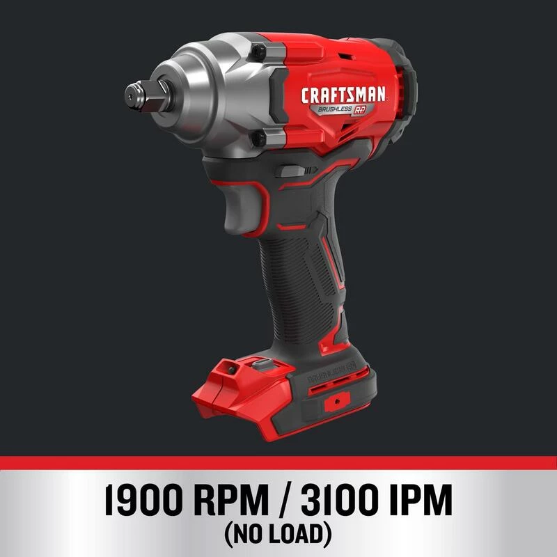 Outlet ๐ Best Pirce ๐งจ Craftsman 20 V 1/2 in. Cordless Brushless Impact ๐ง Wrench Tool Only ๐งจ โ - Image 5