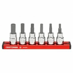 Cheapest 👏 Wholesale 💯 Craftsman V-Series X-Tract Technology 3/8 in. drive Metric Hex Bit Socket Set 6 pc ❤️ 👏