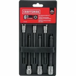 Brand new ๐ Discount ๐ Craftsman 1/4 and 3/8 in. drive SAE 6 Point Long Ball Hex Bit Socket Set 6 pc ๐ ๐
