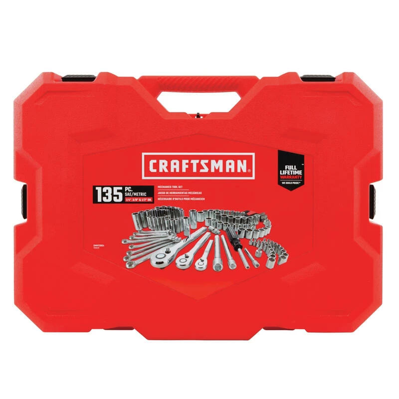 Discount 🥰 Best reviews of 😀 Craftsman 1/4, 3/8 and 1/2 in. drive Metric and SAE 6 and 12 Point Mechanic's Tool Set 135 pc 👏 ✔️ - Image 3