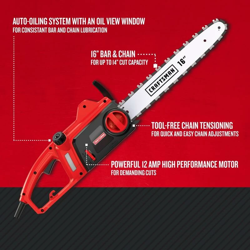 Brand new ๐ Promo ๐ฅ Craftsman 16 in. Electric Chainsaw ๐ ๐ - Image 2