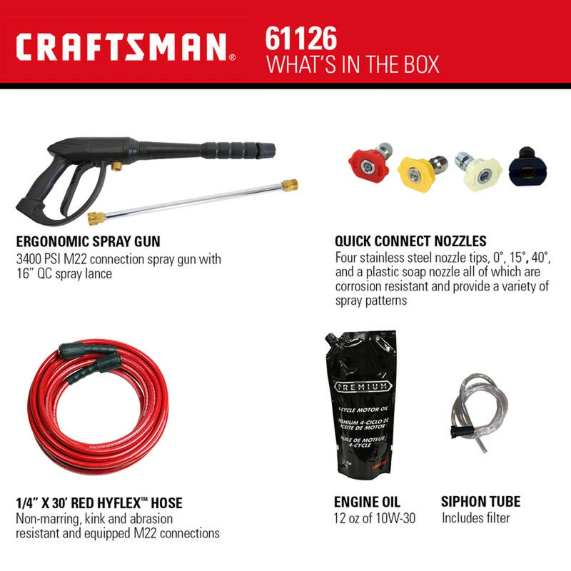 Best reviews of ๐ Best reviews of ๐ฏ Craftsman CMXGWFN061126 Honda 3300 psi Gas 2.4 gpm Pressure Washer โ โ๏ธ - Image 3