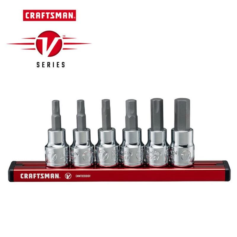 Cheapest π Wholesale π― Craftsman V-Series X-Tract Technology 3/8 in. drive Metric Hex Bit Socket Set 6 pc β€οΈ π - Image 2