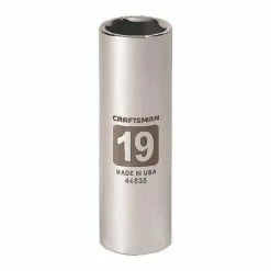 Best reviews of 💯 Outlet 🤩 Craftsman 19 mm X 1/2 in. drive Metric 6 Point Deep Deep Socket 1 pc 🛒 🌟