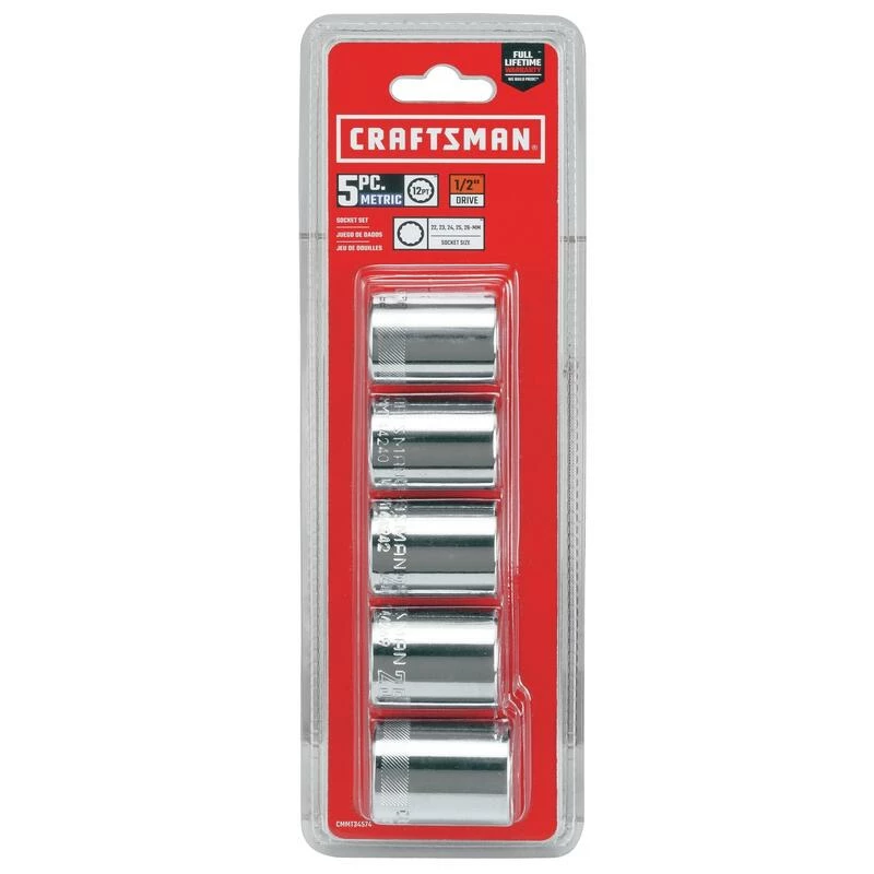 Deals ๐ Best Sale ๐ฅ Craftsman 26 mm X 1/2 in. drive Metric 12 Point Socket Set 5 pc ๐งจ ๐ - Image 3