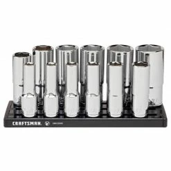 Best deal 🌟 Cheap 🤩 Craftsman V-Series 3/8 in. drive SAE 6 Point Deep Socket Set 12 pc 👏 ✨