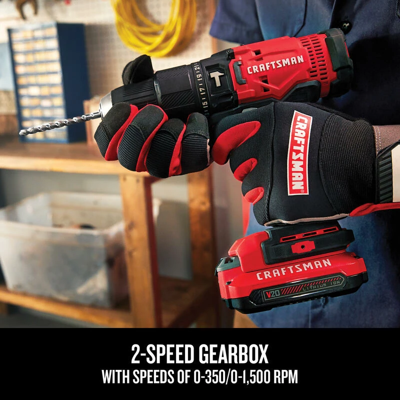 New ๐ Coupon โจ Craftsman 20 V 1/2 in. Brushed Cordless ๐จ Hammer Drill Kit (Battery & Charger) ๐ ๐ - Image 4