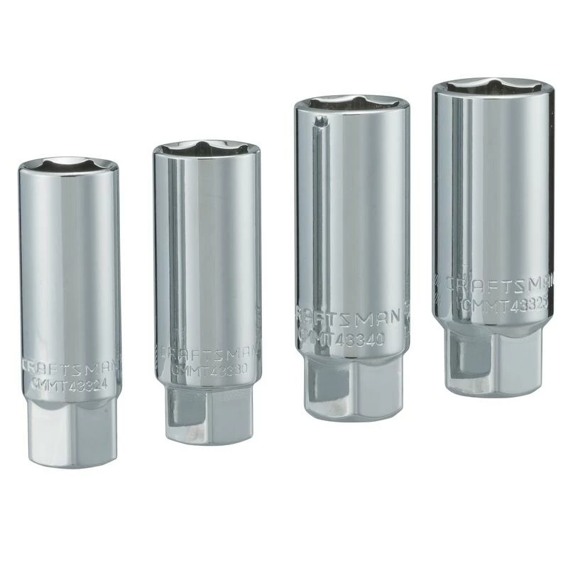 New ๐ฅฐ Wholesale ๐ Craftsman 3/8 in. drive Metric and SAE 6 Point Standard Spark Plug Socket Set 4 pc ๐ฅ โค๏ธ - Image 2