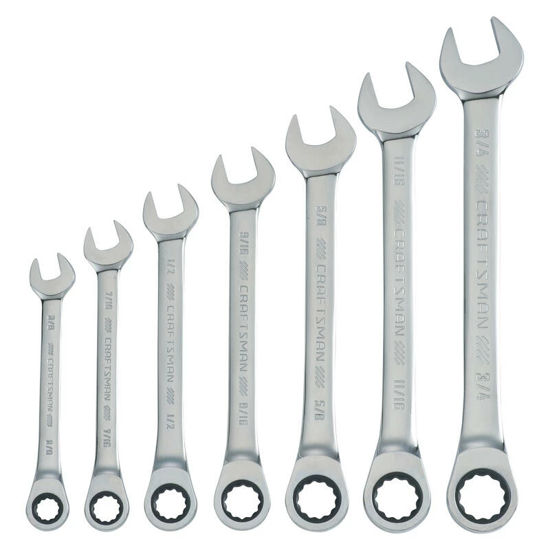 Discount ๐ Flash Sale โค๏ธ Craftsman 12 Point SAE Ratcheting Combination ๐ง Wrench Set 7 pc ๐ ๐